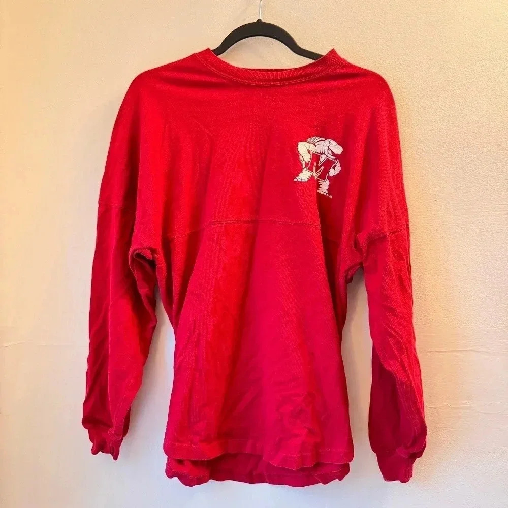 Vintage Maryland UMD Terps Spirit Jersey (XS/S/M) Red with Flag Fan Gear